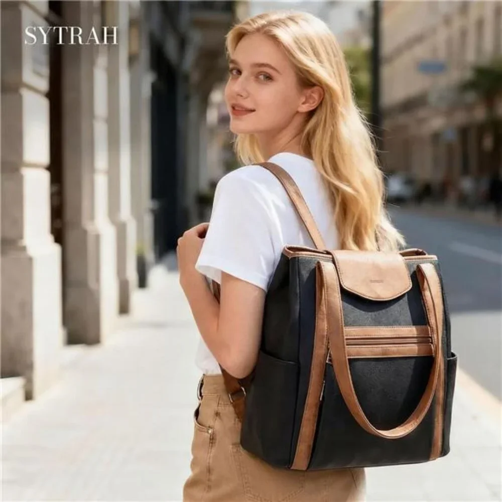 Laptop Bag for Women Designer Leather Laptop Backpack Purse, 16 inch
